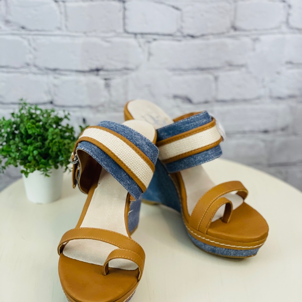 Pilar Abril wedges Camel/Camel